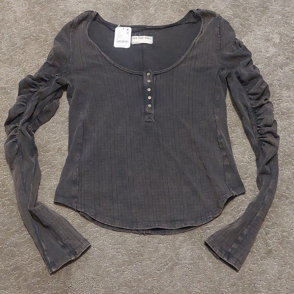 We The Free Tops - We The Free Hope Henley In Washed Black Size Med NWT